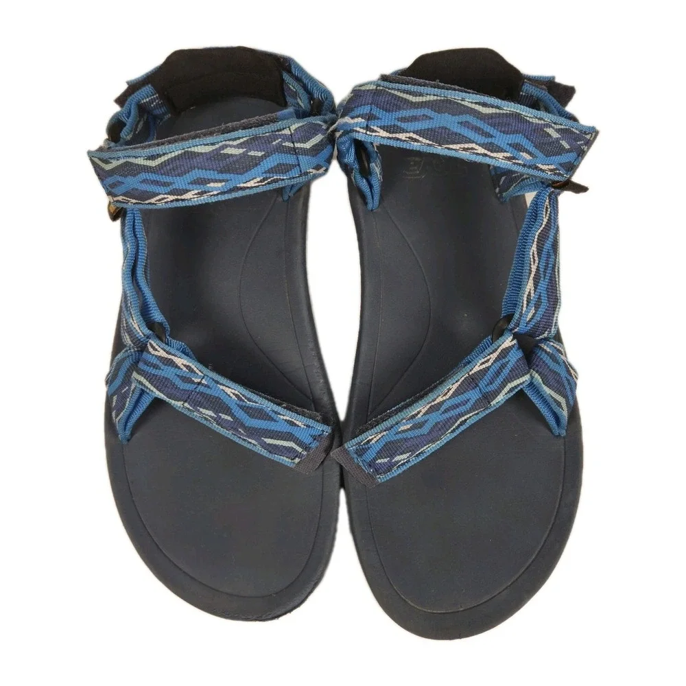 Teva Hurricane XLT2 Big Kids' Size 5 Womens 7 Blue Geometric Print Beach Walking